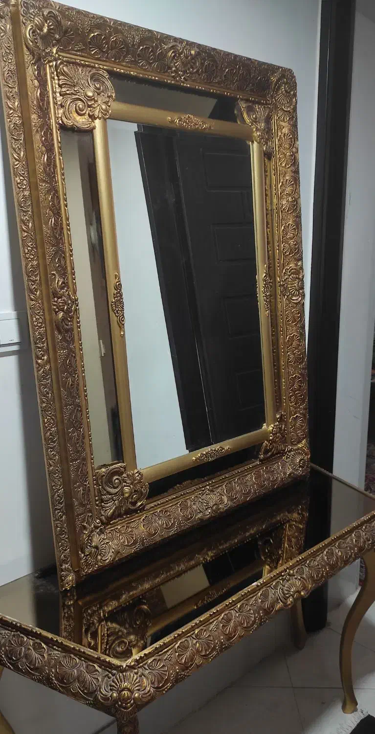 آیینه کنسول با جا قرآنی و شمعدان|بوفه، ویترین، کنسول|بیرجند, |دیوار