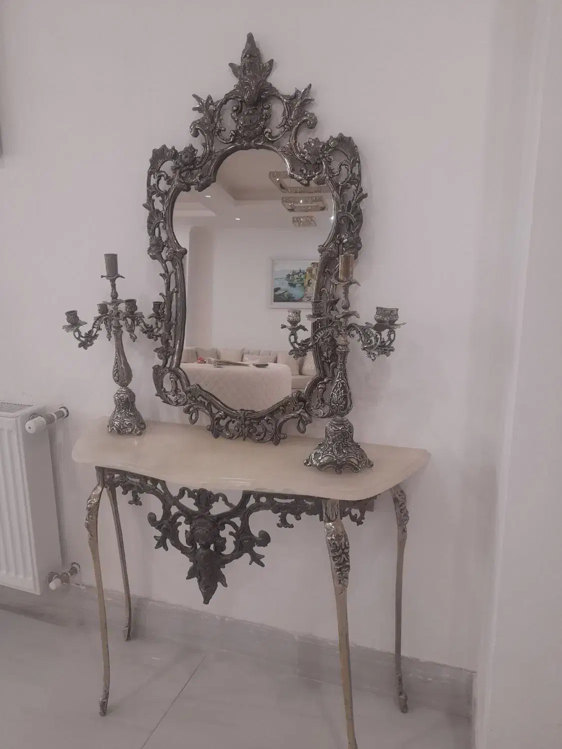 آینه وشمعدان ومیز کنسول|بوفه، ویترین، کنسول|گرگان, |دیوار