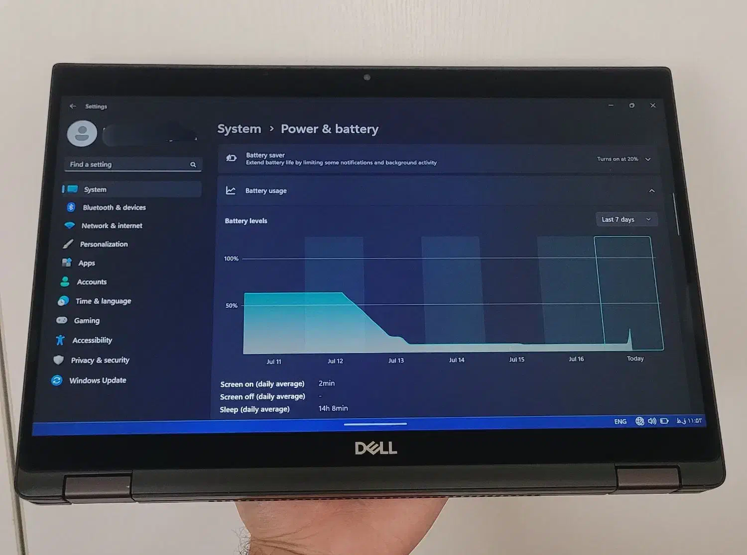 لپتاپ dell لمسی دانشجویی|رایانه همراه|تهران, مشیریه|دیوار