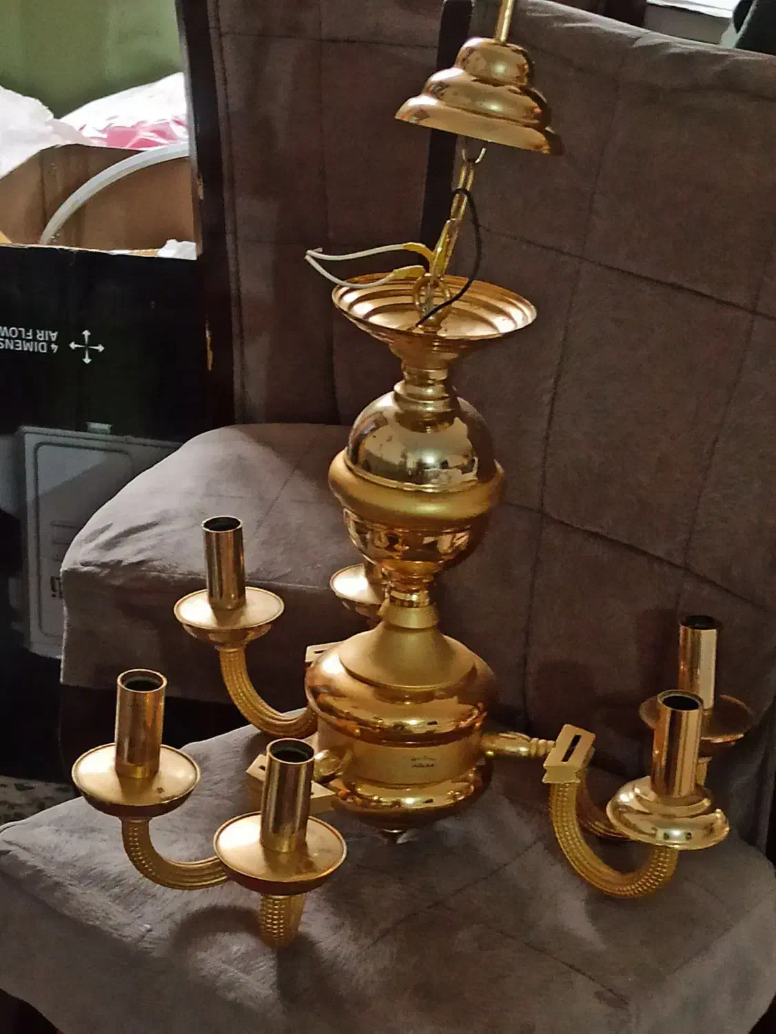 لوستر کلاسیک آب طلا کاری شده|لوستر و چراغ آویز|تهران, سازمان برنامه شمالی|دیوار