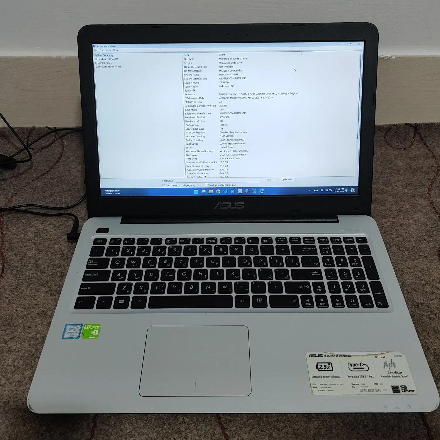 لپ تاپ Asus K556U|رایانه همراه|گناباد, |دیوار