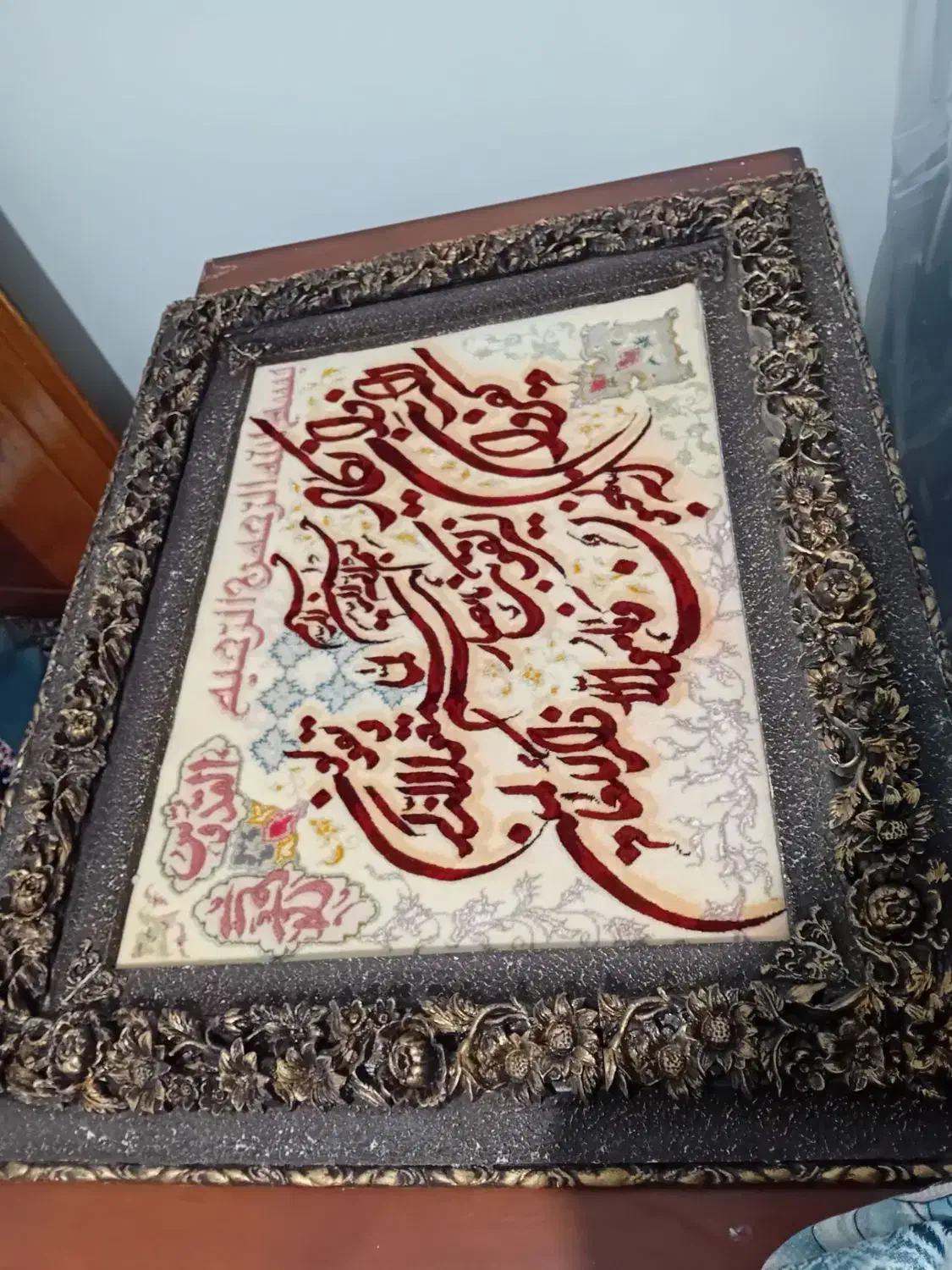 تابلو فرش دستبافت در حد نو|تابلو فرش|قزوین, |دیوار