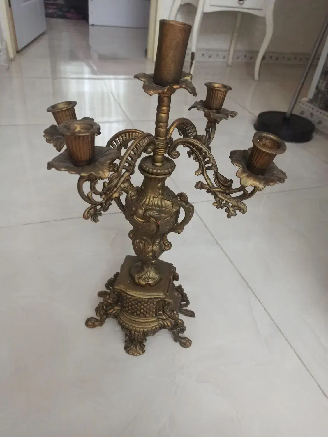 شمعدان جنس برنجی|کلکسیون اشیاء عتیقه|رستم‌آباد, |دیوار