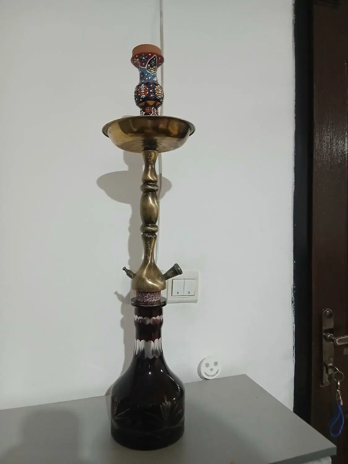 قلیون نما برنجی و کریستالی|کلکسیون و سرگرمی|قرچک, میرزائی شمالی|دیوار