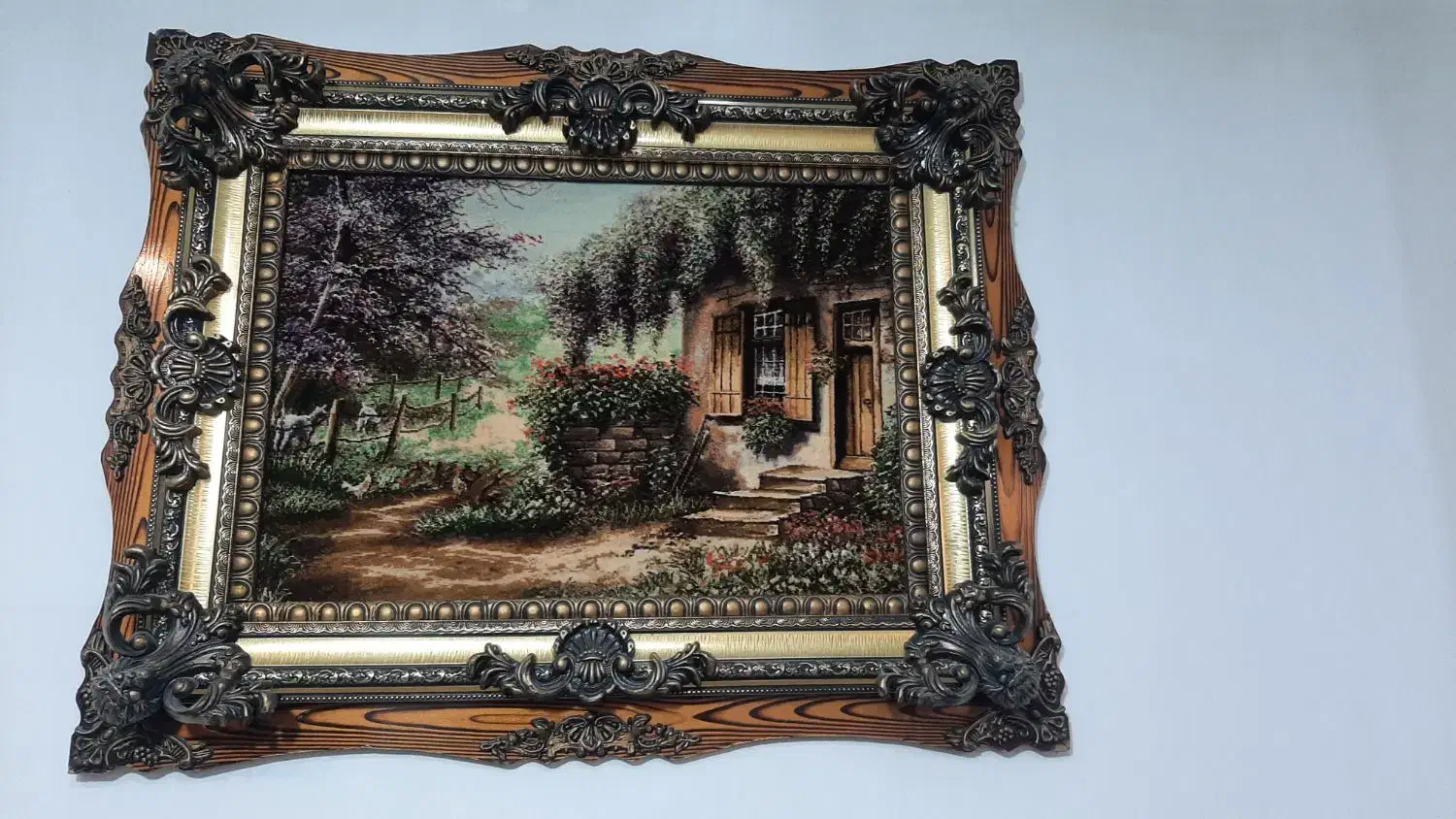 تابلو فرش کلبه عشق دست بافت|تابلو فرش|رباطکریم, آدران|دیوار