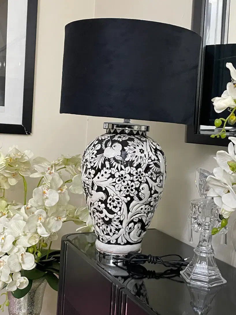 آباژور گل و مرغ اصفهان سفارشی سالم|چراغ خواب و آباژور|تهران, شکیبا|دیوار