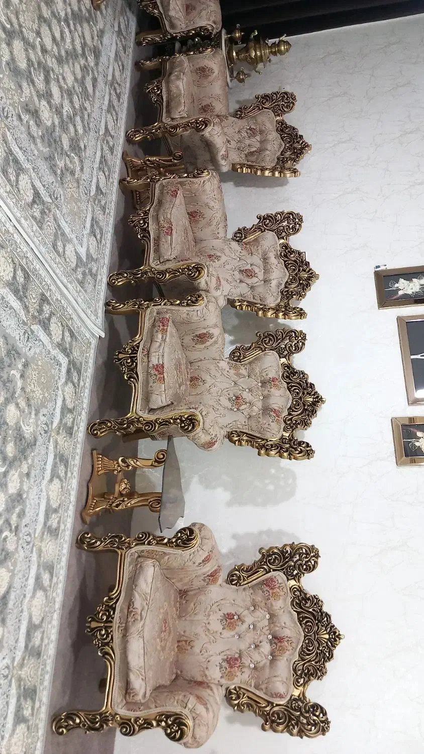 مبلمان استیل سلطنتی ۹نفره|مبلمان خانگی و میز عسلی|رباط‌کریم, الارد|دیوار