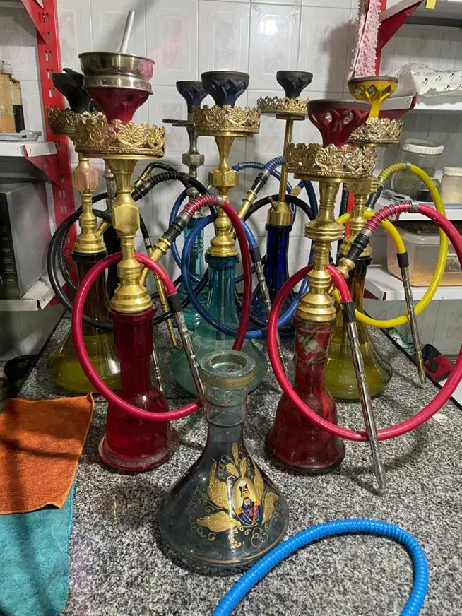 فروش تعدادی قلیان برنجی|کلکسیون و سرگرمی|جهرم, |دیوار