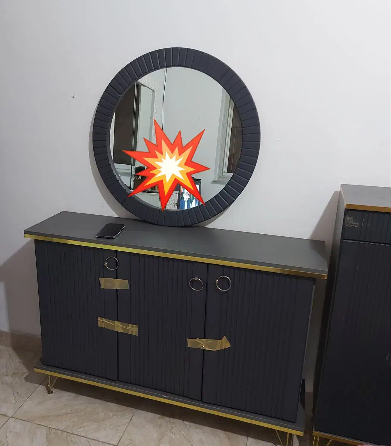 ست آینه کنسول . میز تلویزیون . جاکفشی|بوفه، ویترین، کنسول|رشت, کوی فکوری|دیوار