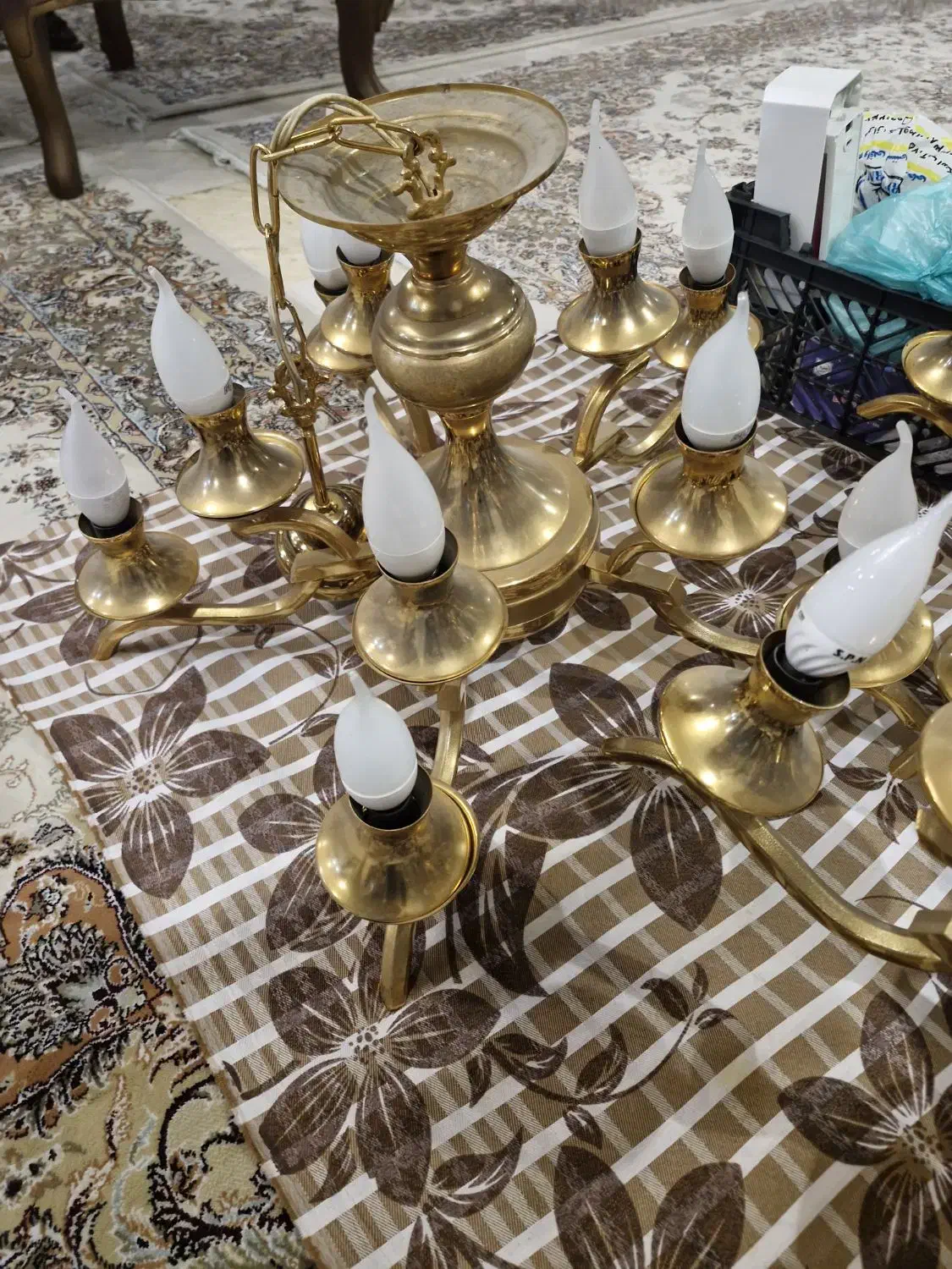 لوستر ۱۰ شعله|لوستر و چراغ آویز|تهران, جوادیه تهرانپارس|دیوار