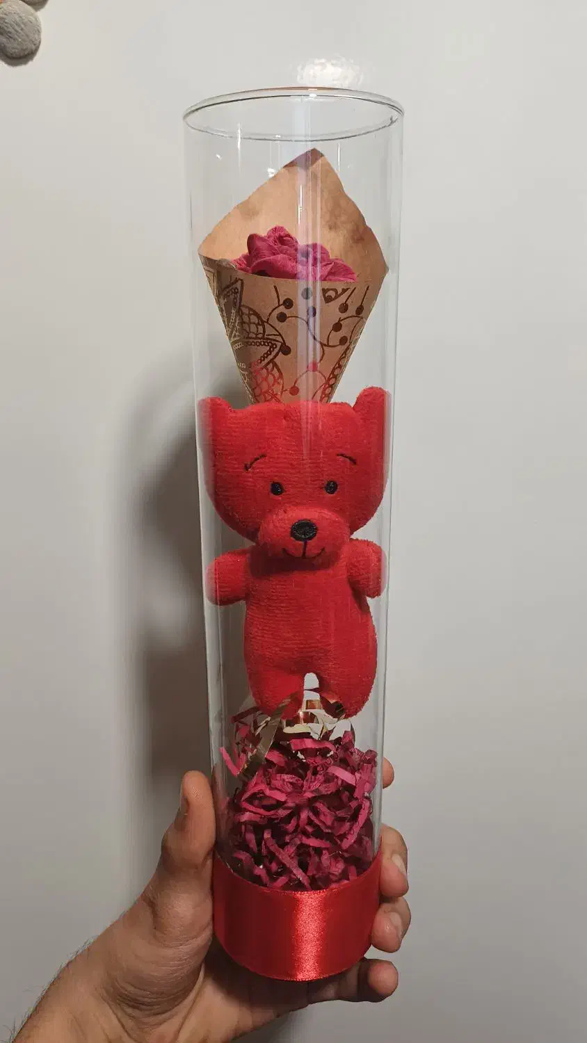 خرس شیشه ای ولنتاین|صنایع دستی و سایر لوازم تزئینی|تهران, سلسبیل شمالی|دیوار