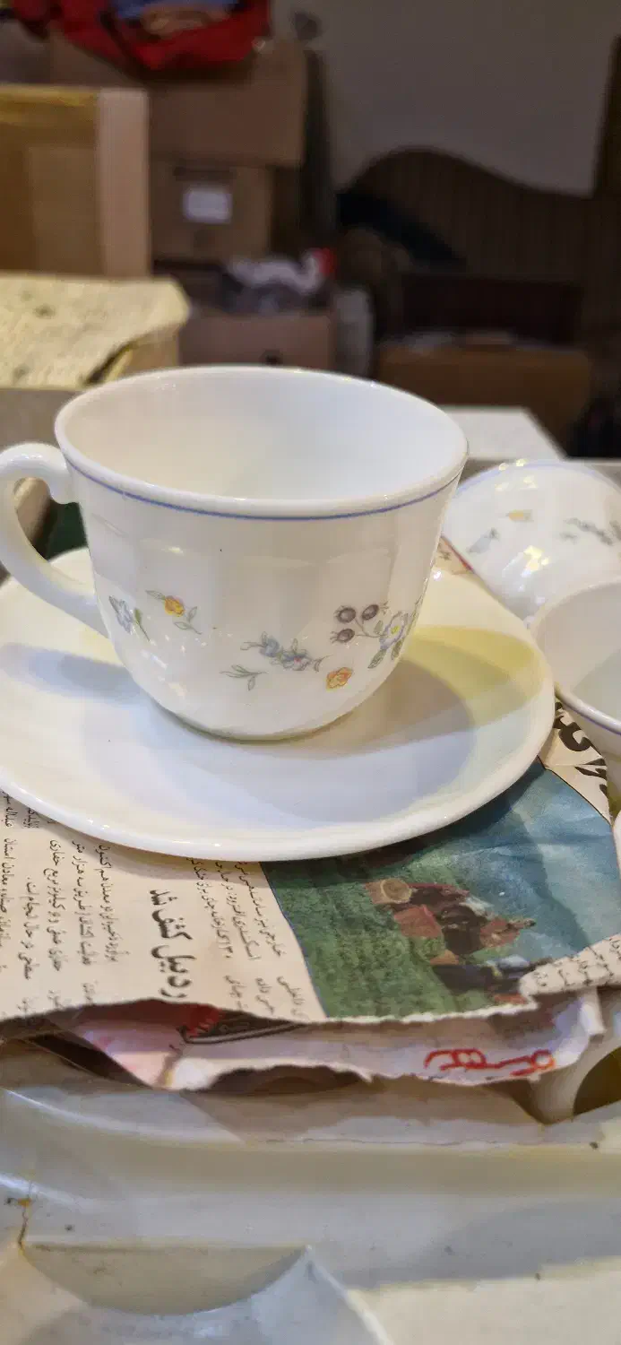 ۱۲ تا فنجون و نعلبکی آرکوپال فرانسه|ظروف سرو و پذیرایی|پردیس, فاز ۱۱|دیوار