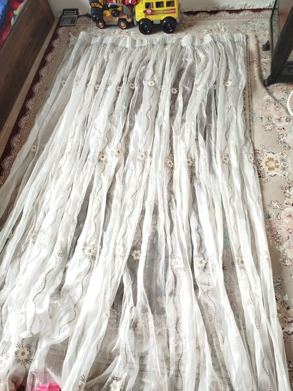 پرده ابریشمی  بسیارزیبا|پرده، رانر، رومیزی|قائم‌شهر, |دیوار