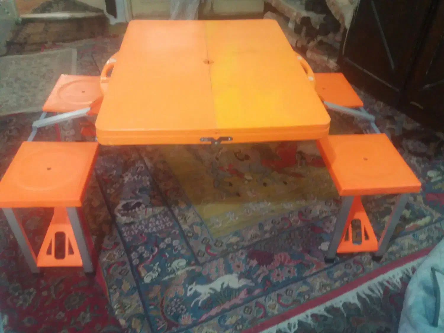 میز تا شو مسافرتی ۴نفره با پایهای المینیومی سا لم|میز و صندلی غذاخوری|مشهد, بهمن|دیوار