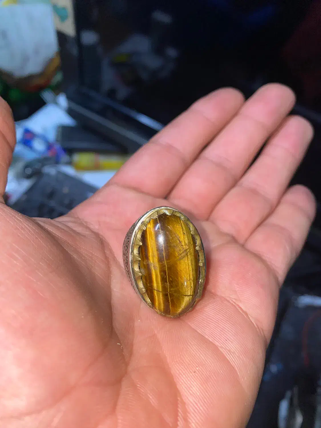 انگشتر نقره چشم ببر|جواهرات|بوشهر, |دیوار