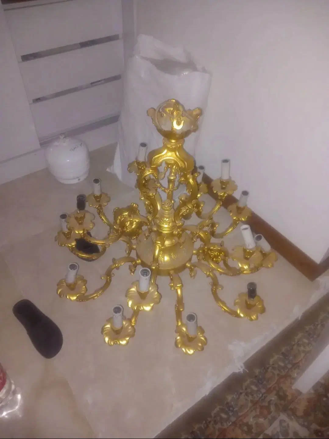 خریدار و فروش لوستر اینه شعمدان و لوازم برنجی طلای|لوستر و چراغ آویز|تهران, وحیدیه|دیوار