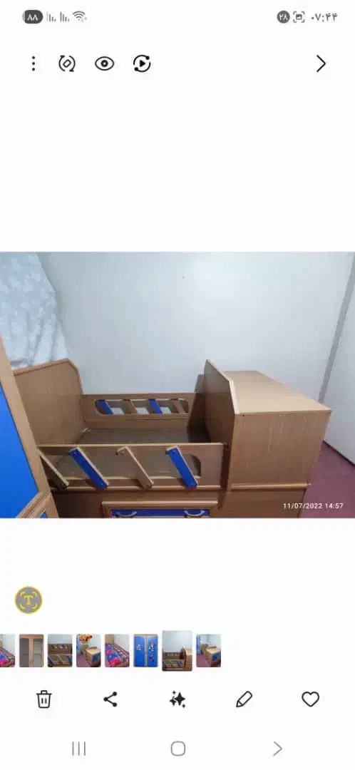 تخت کمد بچه|تخت و سرویس خواب|اراک, |دیوار