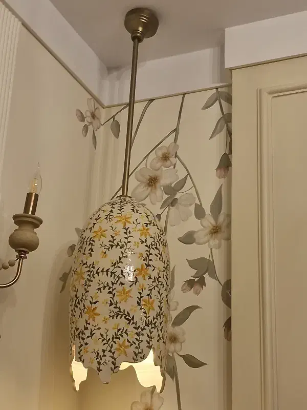 آویز سرامیکی با نقاشی دستی|لوستر و چراغ آویز|تهران, شهران جنوبی|دیوار