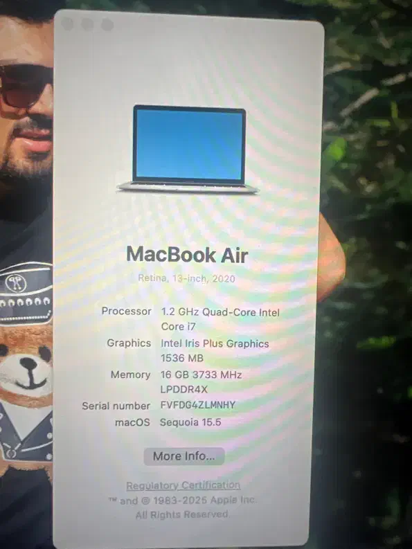 مک بوک ایر ۲۰۲۰ - ram16-hard 512- core i7|رایانه همراه|تبریز, |دیوار