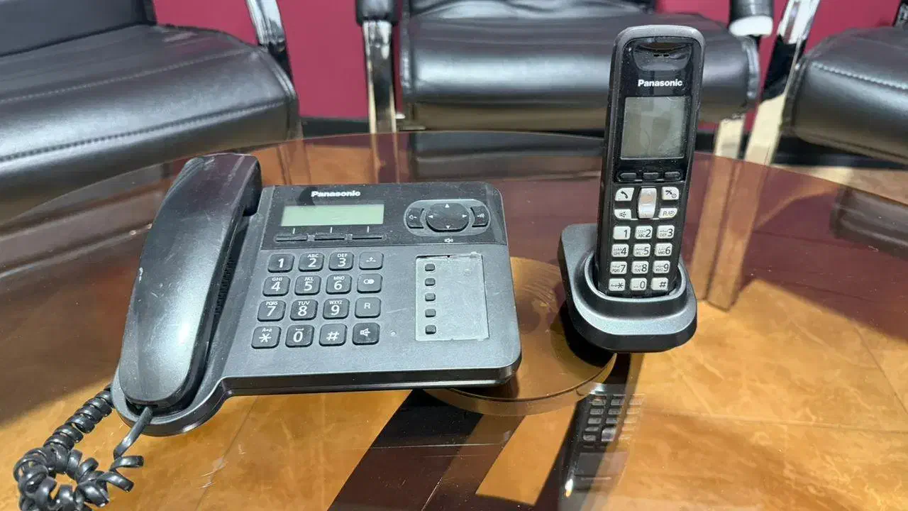 گوشی تلفن پاناسونیک با گوشی بی سیم|تلفن رومیزی|اردستان, |دیوار