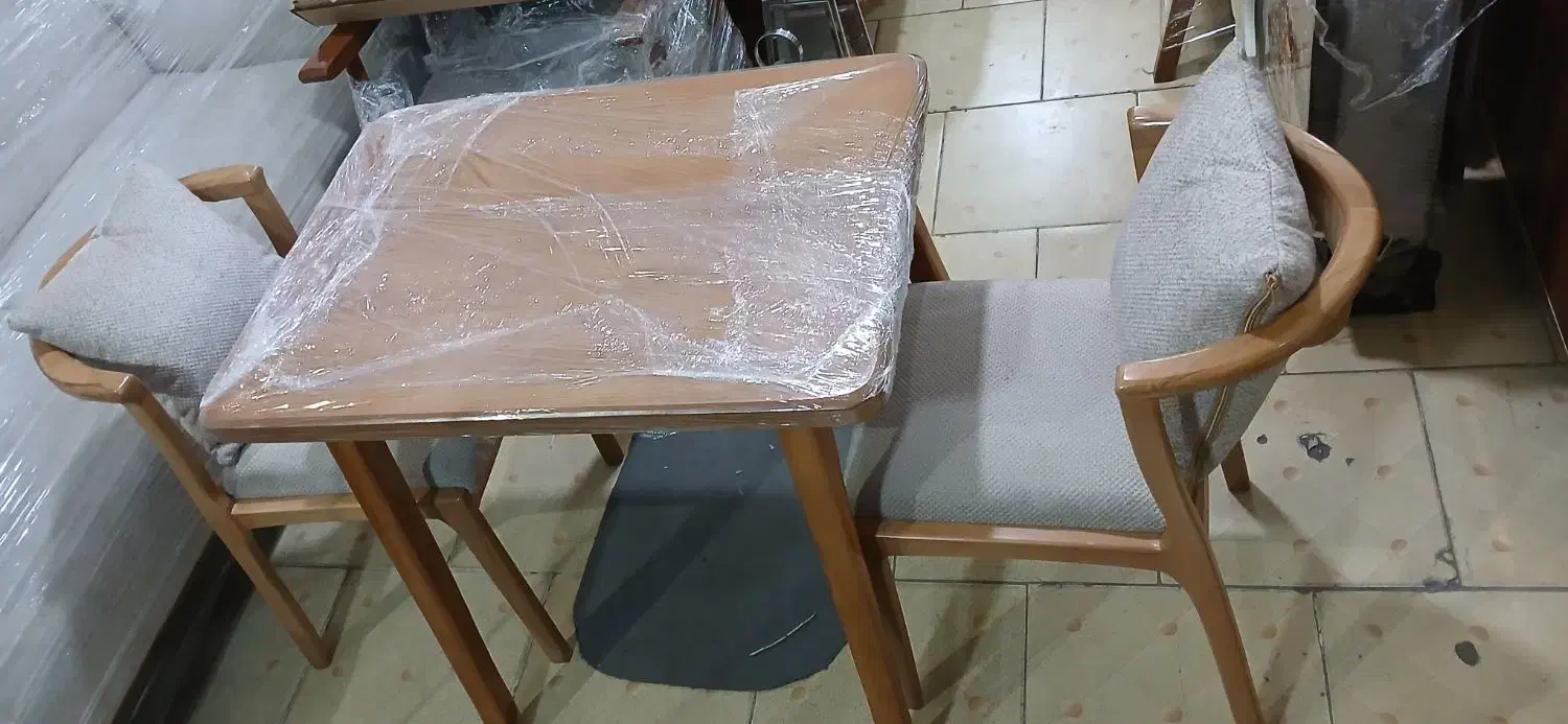 ناهار خوری مینیمال ۲ نفره چوب راش|میز و صندلی غذاخوری|رباط‌کریم, رباط‌کریم|دیوار