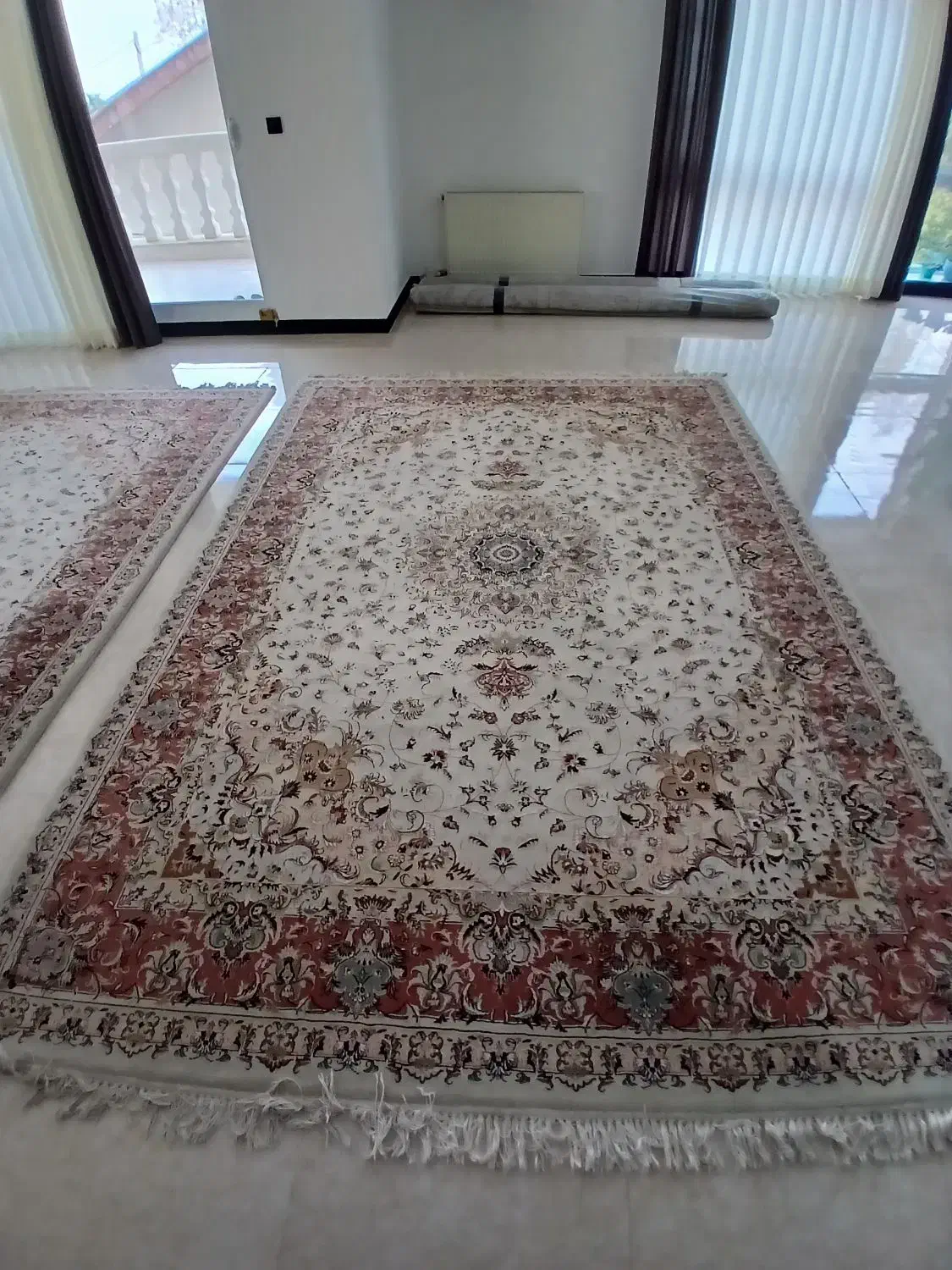 دو تخته فرش مشهد ۹ متری ۱۲۰۰شانه|فرش|تنکابن, |دیوار