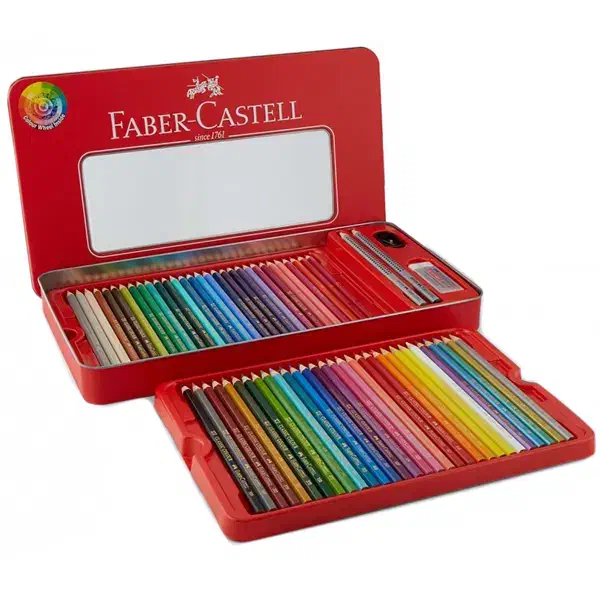 مداد رنگی فابر کاستل 100 جعبه فلزی Faber Castell|لوازم التحریر|شیراز, سفیرشمالی|دیوار