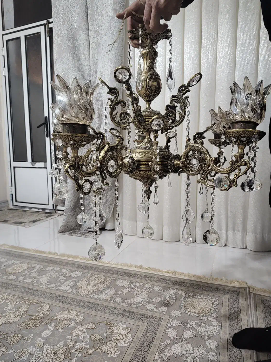 لوستر برنز عباسیدرحدنو|لوستر و چراغ آویز|اردبیل, |دیوار