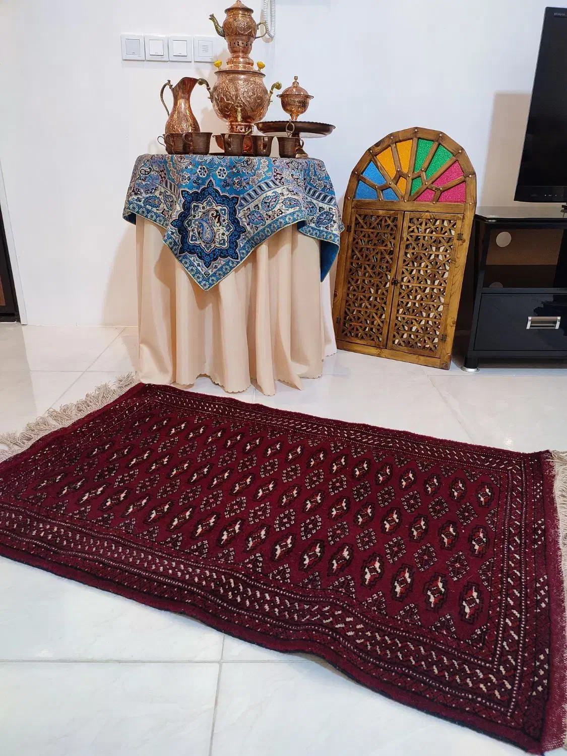 قالیچه دستباف ترکمنی|فرش|گرگان, |دیوار