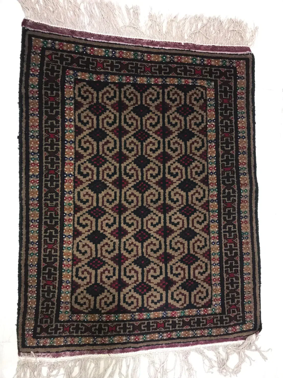 قالیچه دست بافت کلکسیونی قدیمی|تابلو فرش|ساری, |دیوار