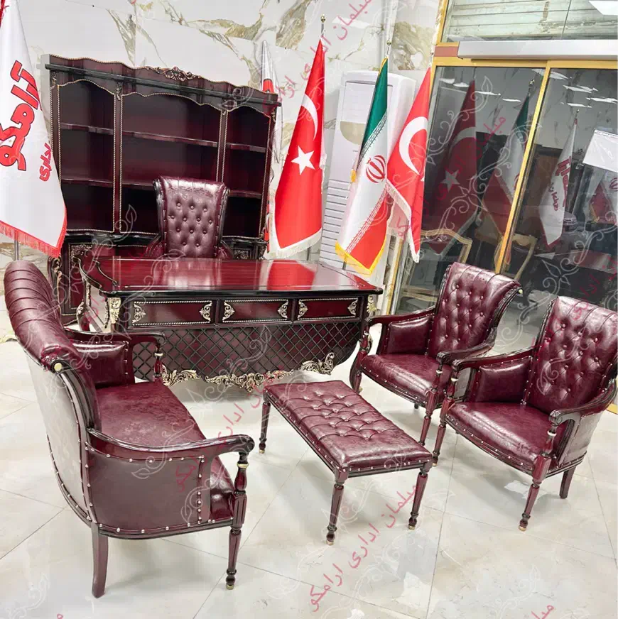 سوفا رویال اداری گلدار مبلمان سبک کلاسیک ماهگونیر|مبلمان اداری|تهران, یافت آباد جنوبی|دیوار