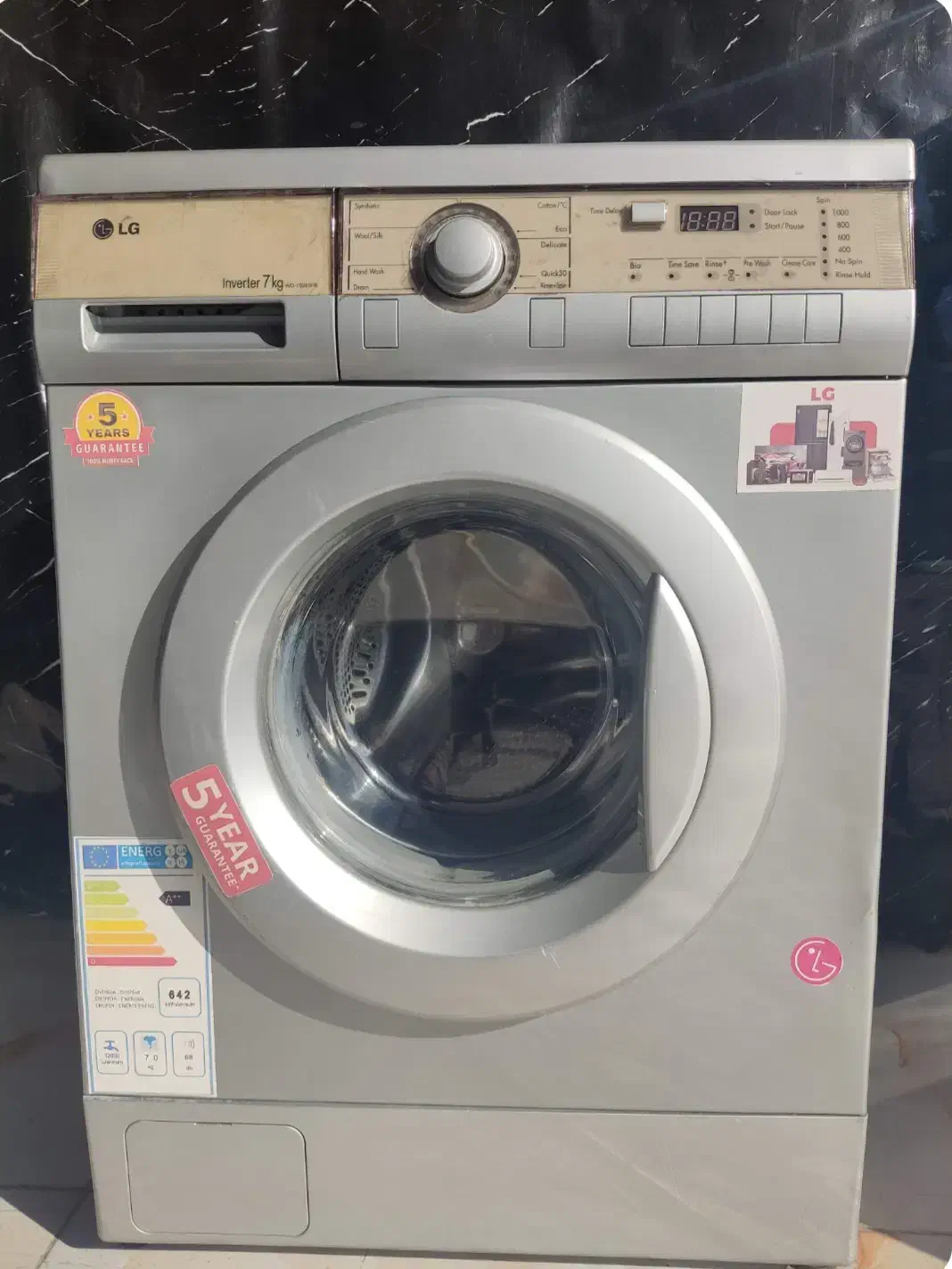 ماشین لباسشویی 7کیلویی ال جی کره ای اصل|ماشین لباسشویی و خشک‌کن لباس|یزد, |دیوار