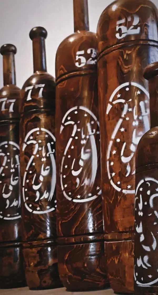 دمبل زورخانه‌ای،میل باستانی، چوب مقاوم(شرایط عالی|تجهیزات ورزشی|تبریز, |دیوار