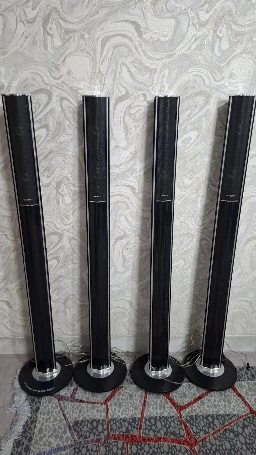 اسپیکر خانگی ۴ تیکه با آمپیلی|سیستم صوتی خانگی|ری, سرتخت|دیوار