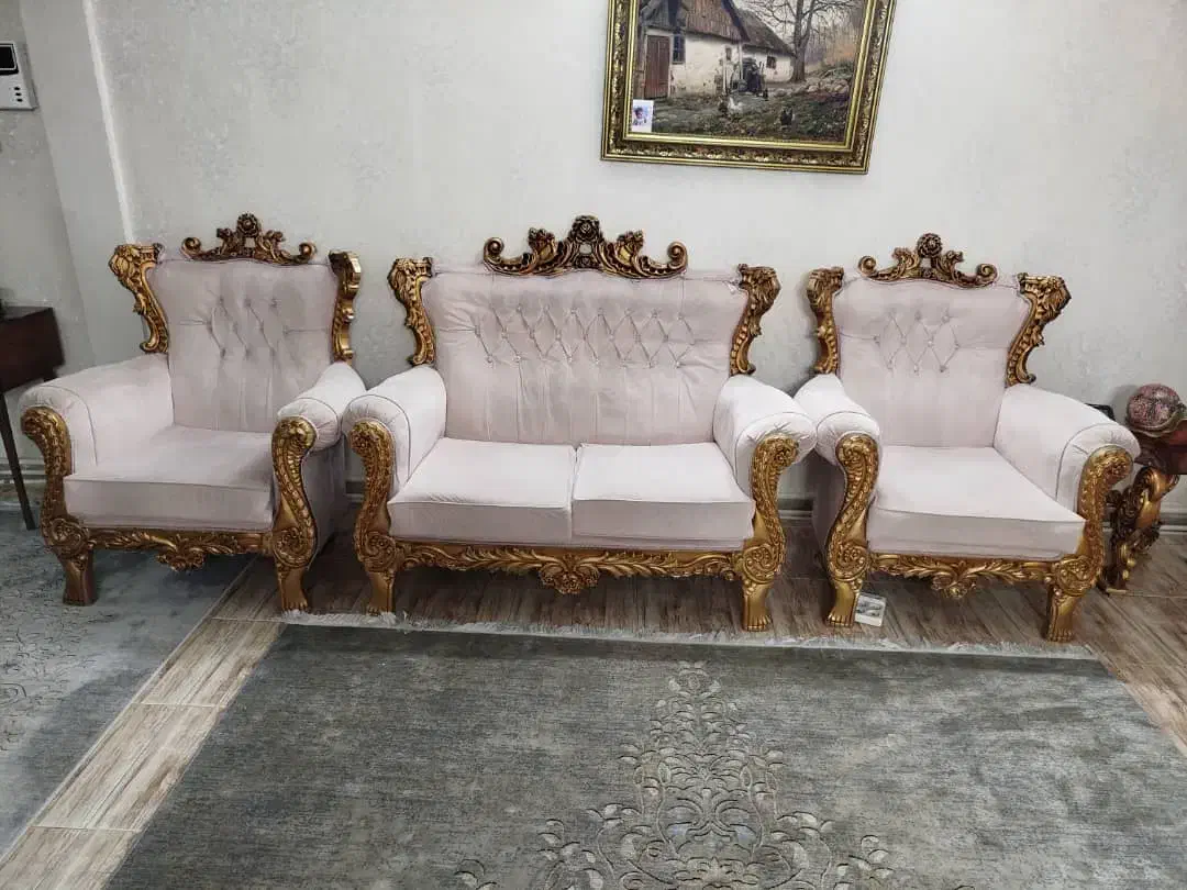 میز و مبل ۷ نفره سلطنتی|مبلمان خانگی و میز عسلی|باقرشهر, |دیوار