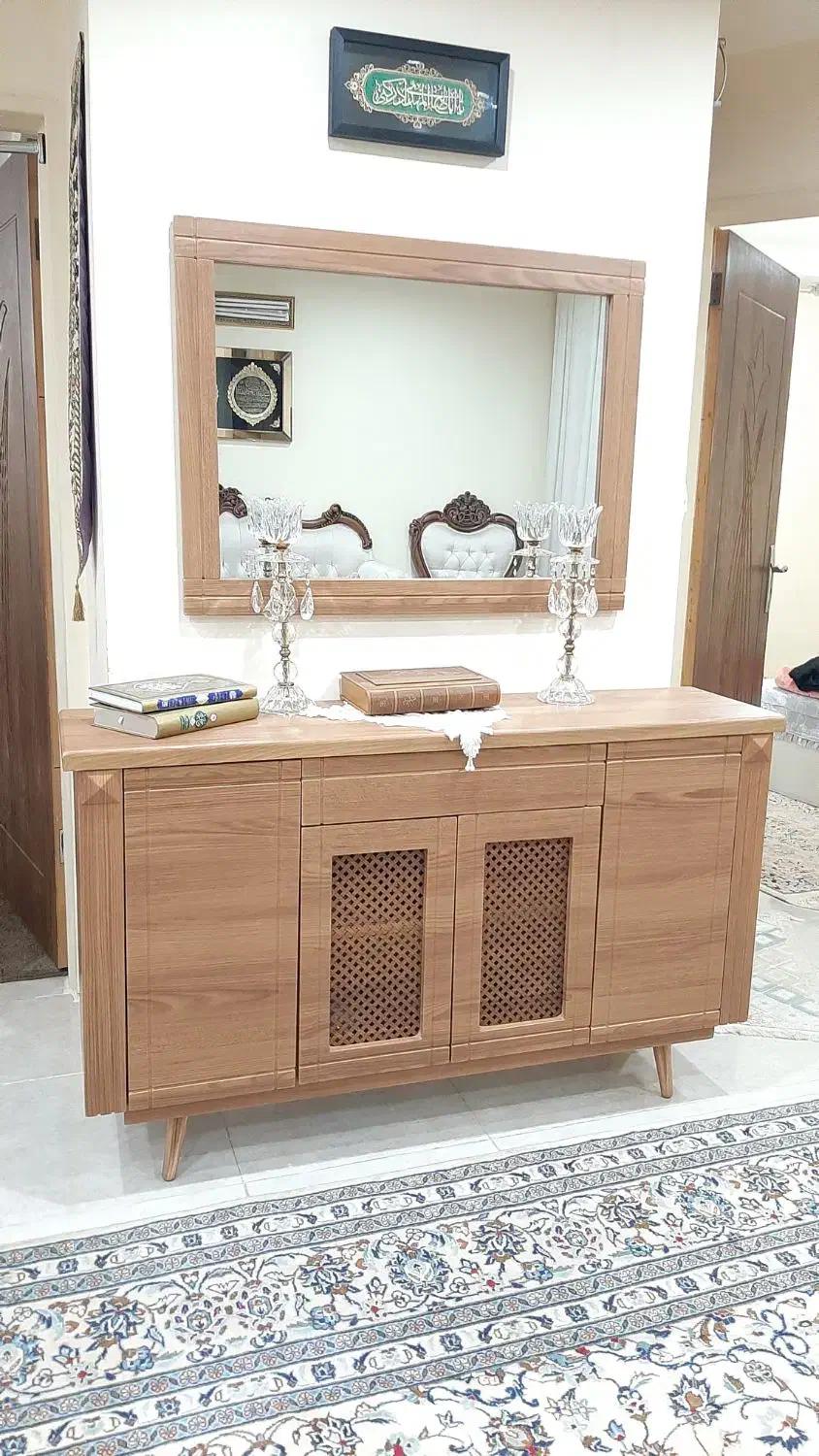 میز کنسول ۴ در با میز تلوزیون ۲ کشو و دو در|میز تلویزیون|ری, منصوریه منگل|دیوار