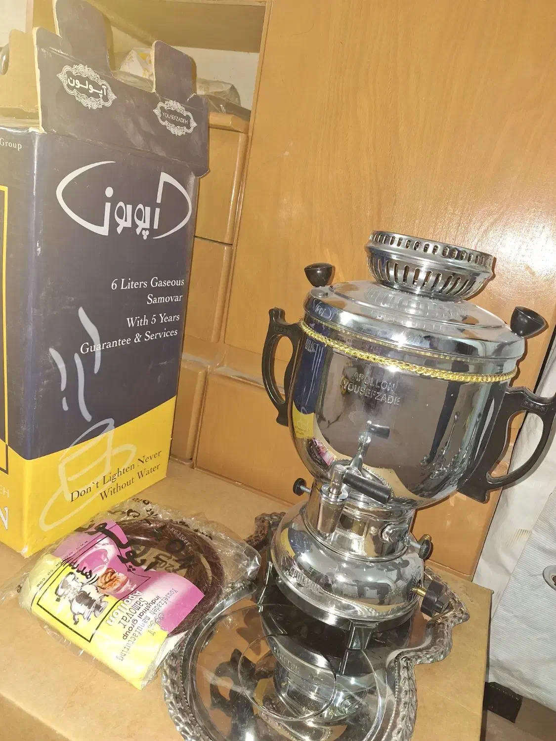 سماور گازی ۶ لیتری آپولون|سماور، چای‌ساز، قهوه‌ساز|زارچ, |دیوار