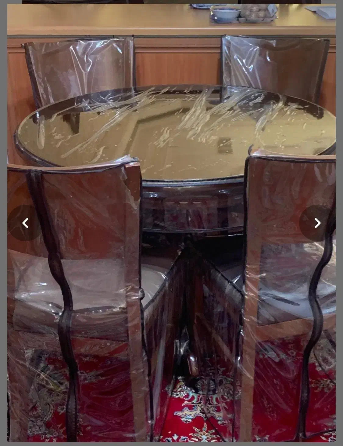 نهارخوری چوبی چهار نفره|میز و صندلی غذاخوری|کرمان, |دیوار