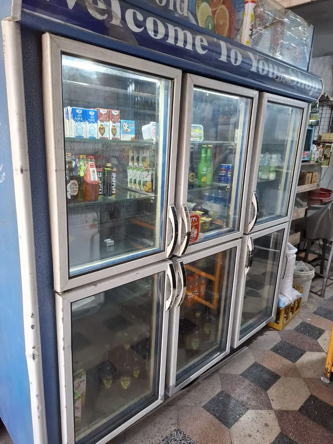 یخچال ۶ درب سوپرمارکت و قفسه یا اسند چیپسی و پفکی|فروشگاه و مغازه|شیراز, شهرک جماران|دیوار