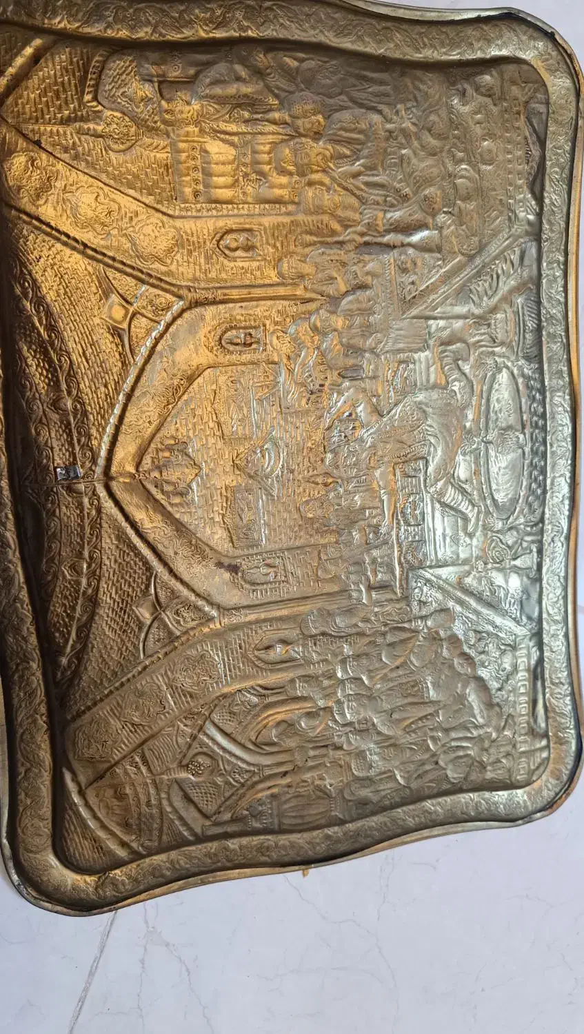 سینی قلمکاری خاص|کلکسیون اشیاء عتیقه|تهران, مینای جنوبی|دیوار