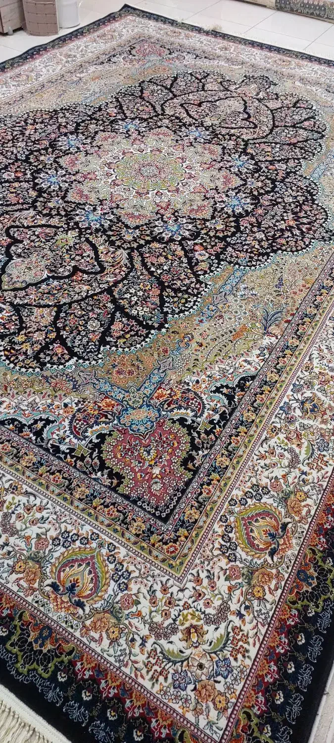 ۷۰۰شانه اصلی تراکم ۲۵۵۰ گلریز سرمه ایی|فرش|ایذه, |دیوار