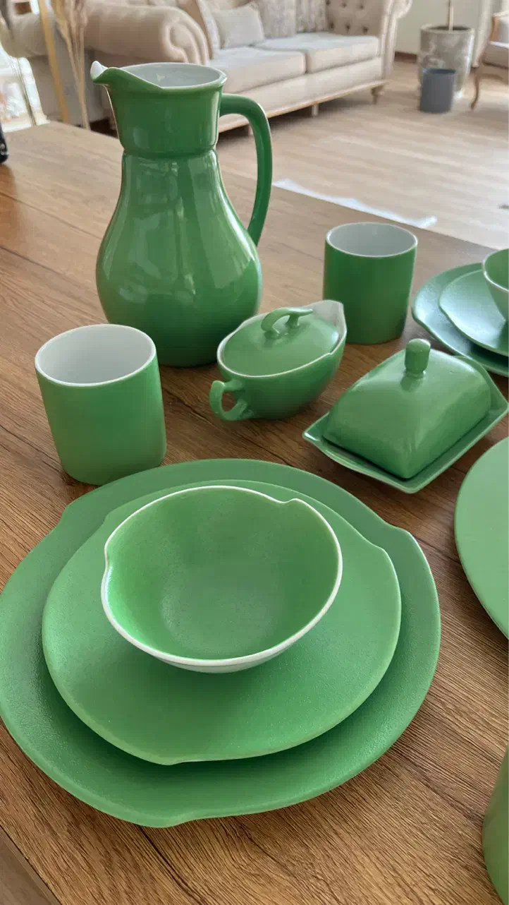 سرویس غذاخوری سبز ۴ نفره|ظروف سرو و پذیرایی|تهران, فرحزاد|دیوار