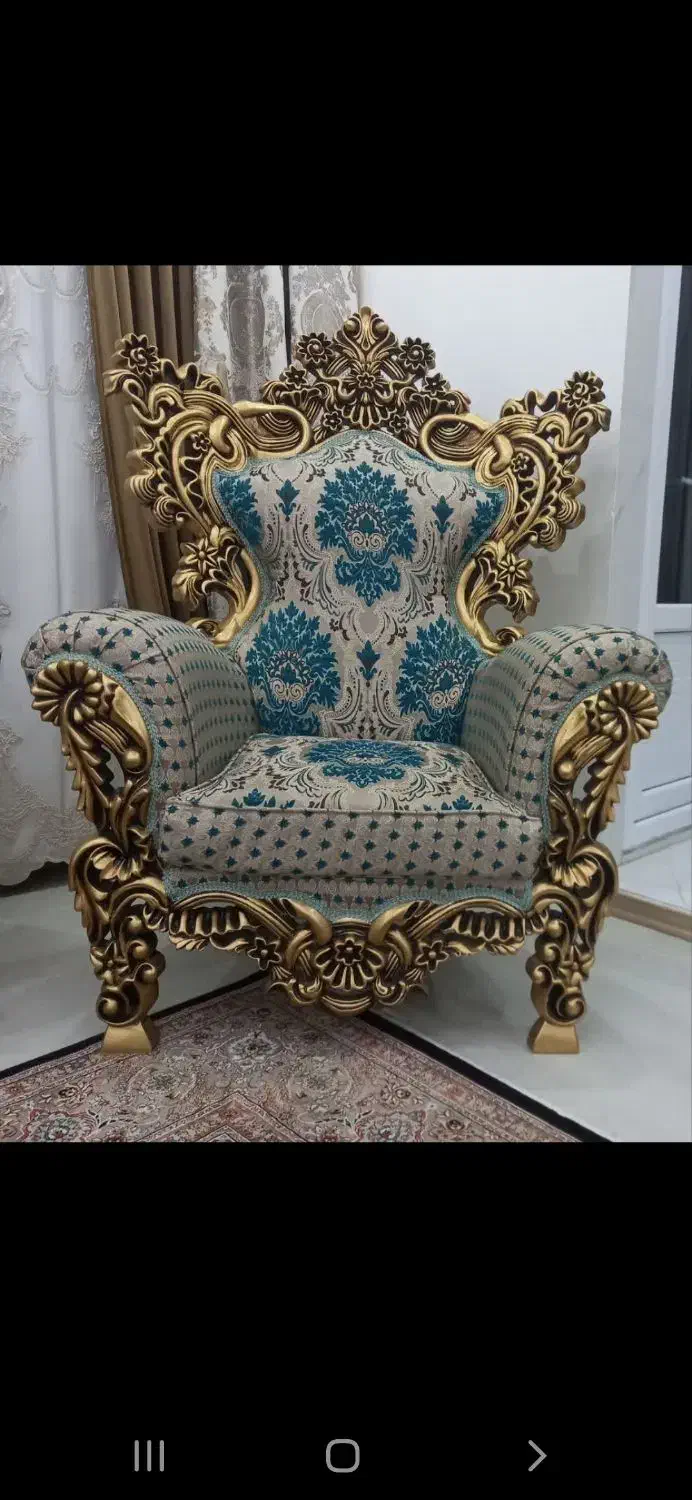 مبل سلطنتی ۹ نفره در حد نو|مبلمان خانگی و میز عسلی|خوی, |دیوار