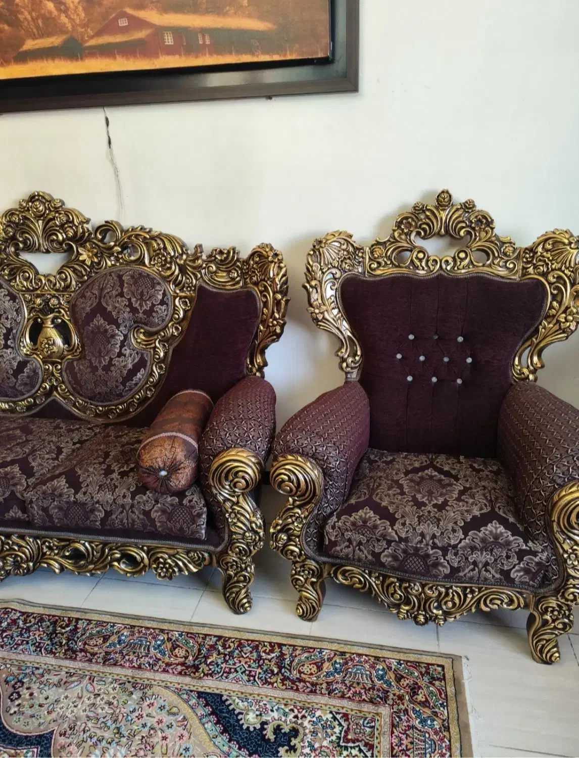 مبل استیل سلطنتی ۹نفره|مبلمان خانگی و میز عسلی|بروجرد, |دیوار