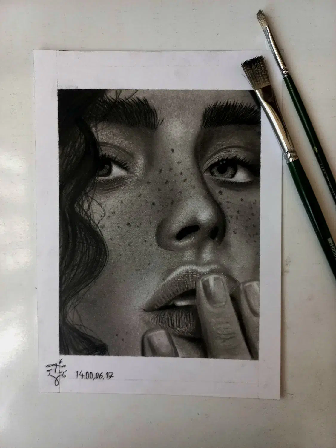 نقاشی سیاه قلم|تابلو، نقاشی، عکس|نیشابور, کوی یغما|دیوار