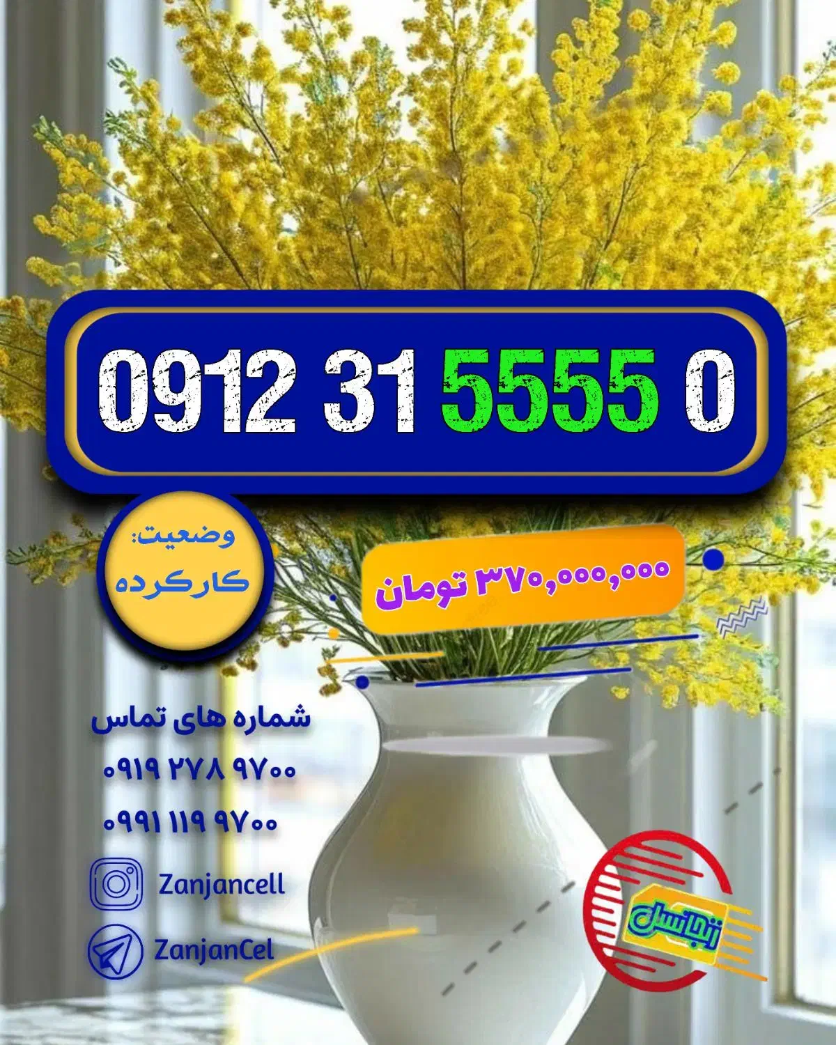 این خط میلیاردرت میکنه 0912.31.55550|سیم‌کارت|زنجان, |دیوار