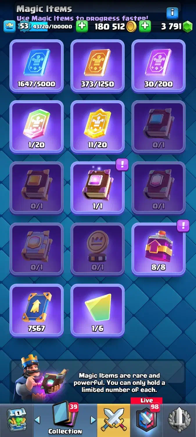 کلش رویال لول ۵۳ کاپ ۱۵۰۰۰|کنسول، بازی ویدئویی و آنلاین|چهارباغ, |دیوار