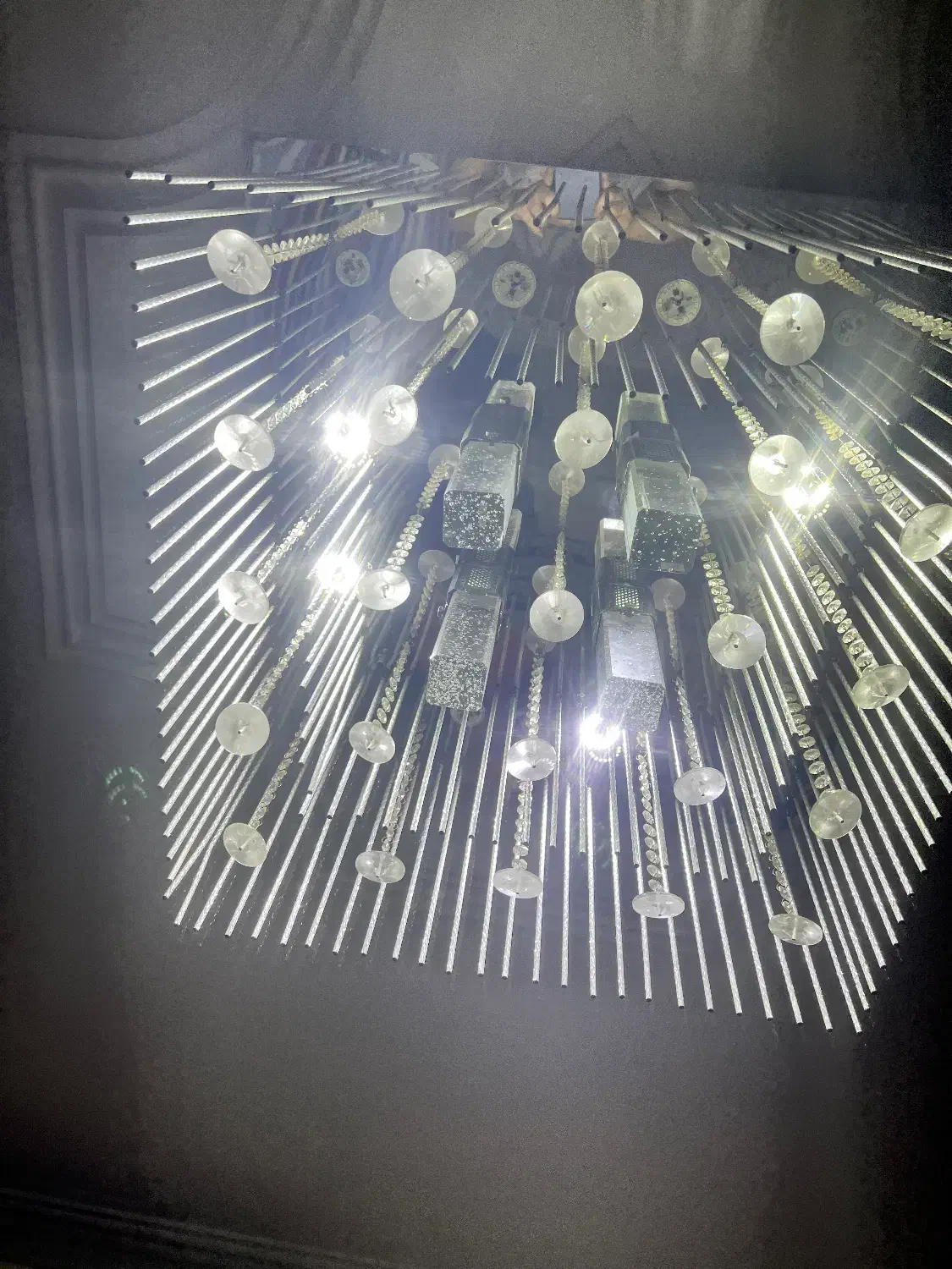 لوستر  کریستالی با ریموت|لوستر و چراغ آویز|رشت, امین الضرب|دیوار