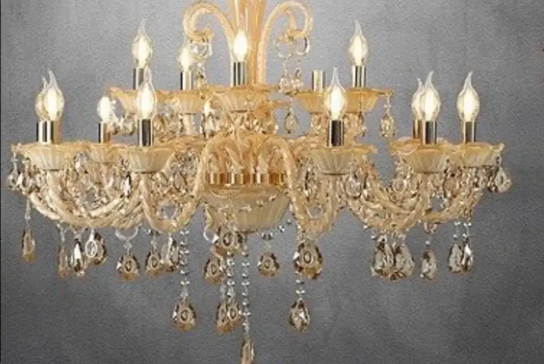 لوستر کریستالی 15 شعله|لوستر و چراغ آویز|اهواز, کیان اباد|دیوار