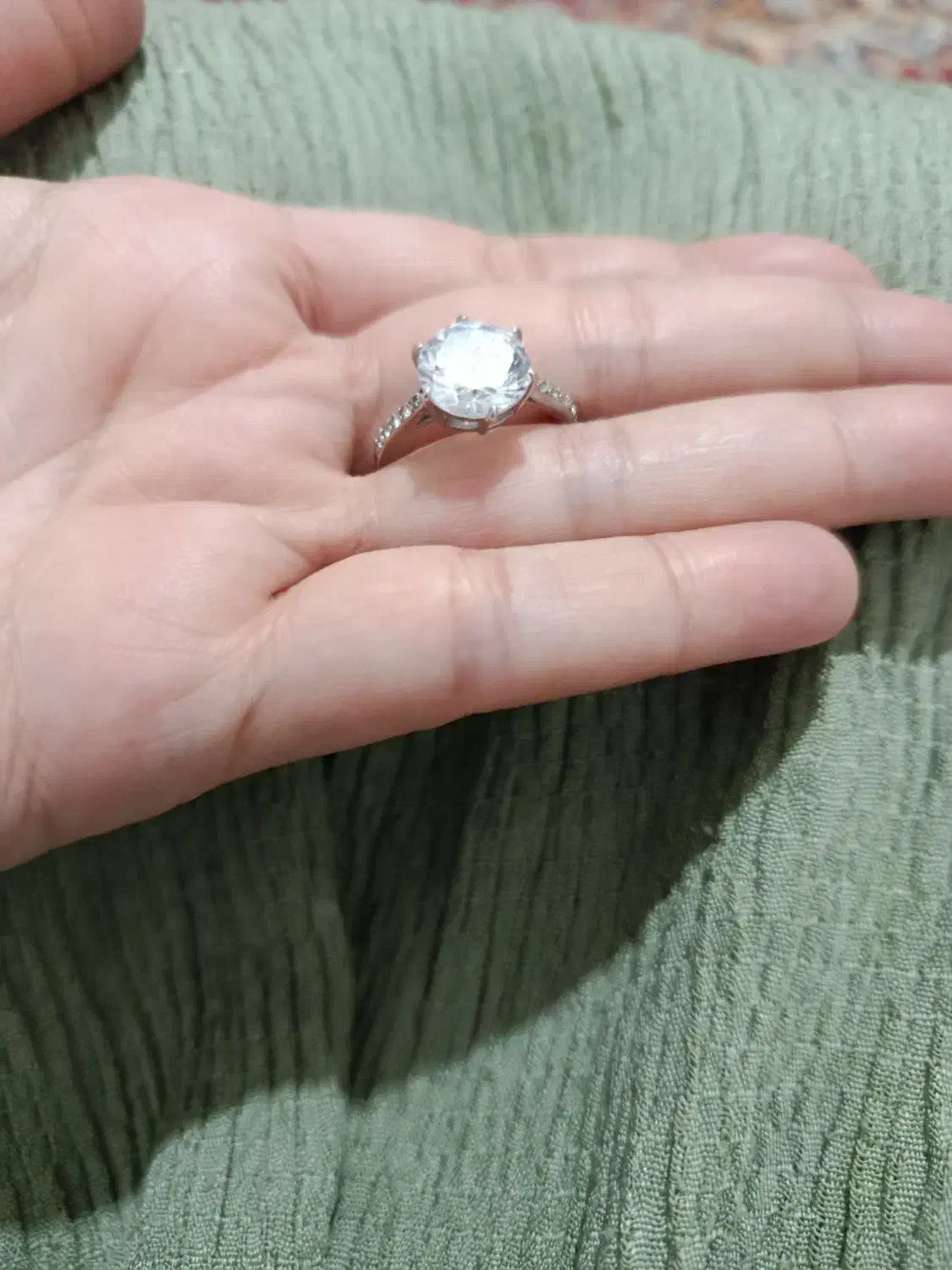 انگشتر تک نگین نقره|جواهرات|الشتر, |دیوار